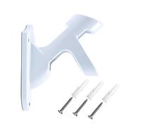 Tiardey White Double Position Flag Pole Holder Mounting Bracket with Hardwares - Made of Aluminum alloy - Strong and Rust Free Coated - 1in Inner Diameter