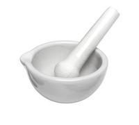 Tiardey White Mini Pestle and Mortar Set Small and Compact 8cm Porcelain Mortar and Pestle Kitchen Tool for Grinding Spices