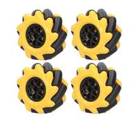 Tiardey Yellow 60mm Mechanical Omni-Directional Wheels for TT Motors Smart Cars Mobile Robots