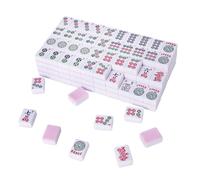 TIASUSAN American Mahjong Tile Set with 166 Pink Back Tiles (1.2”, Tiles Only), Mahjong Game Set