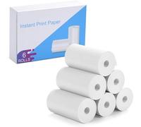 TIATUA 6 Rolls Refill Print Paper for Kids Camera Instant Print, Camera for Kids Paper Refill Compatible with Most Kids Instant Camera, Photo Thermal Paper Refill Pack
