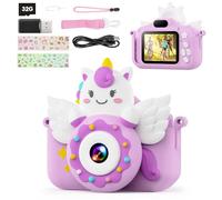 TIATUA Kids Digital Camera for Girls with 32GB Card, Selfie Mode, Toddler & Video Camera, Perfect for Age 3-10, Birthday & (Purple)