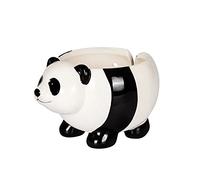 TIAVNTD Ceramic Yarn Bowl, Panda Knitting Wool Storage for Knitting and Crochet Projects, Protect Wool, Prevent Tangling, 7.8x4.2inch