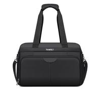 TIAWOLT Black Medium Duffel Bag: Carry-On Travel Tote, Expandable, 25L-35L, Unisex-Adults