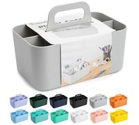 Tiawudi Multipurpose Organizer Caddy, Stackable Desk Storage Container with handle for Stationery, Marker and Pencil, Portable Tote for School or Office Supplies