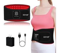 TIAXU TIAXU Cordless Red Light Therapy for Waist Back Pain Relief Near Infrared Light Therapy Device for Body Led Portable Wearable Wrap Rechargeable with 4000mAh Battery