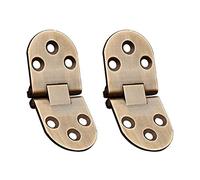 Tiazza 2Pcs Antique Brass Sewing Machine Table Folding Flip Top Hinges 180 Degree Heavy Duty Hinge for Folding Furniture (Antique Bronze)