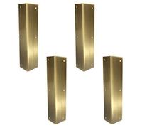 Tiazza 4Pcs Antique Pure Brass Corner Protectors Braces Classical Furniture Tables and Chairs Cabinet Corner Guard (Antique Bronze)