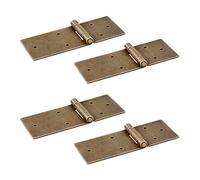 Tiazza 4Pcs Antique Pure Brass Hinges Furniture Cabinet Drawer Door Hinges Hardware