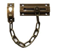 Tiazza Pure Brass Door Chain Windows Anti-Theft Clasp Safety Chain Suitable for Any Door Type Or Size Due to The Unique Narrow Design (Antique Bronze)