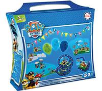 tib 10118778 Paw Patrol Boys Party Suitcase Set of 51 Pieces, Multicolour, One Size