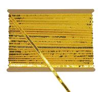 Tibaoffy 12mm Wide Golden Yellow Sequin Trim Ribbon - 12 Yard Bling Craft Fabric for DIY Sewing, Costume Design, Party Decor