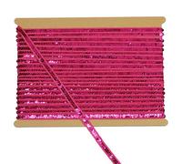 Tibaoffy 12mm Wide Rose Red Sequin Trim Ribbon - 12 Yard Bling Craft Fabric for DIY Sewing, Costume Design, Party Decor