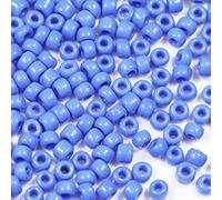 Tibaoffy Blue Beads Size 8/0 Crafts Glass Seed Beads 3mm for Jewelry Making (Total About 100gm About 3600pcs)