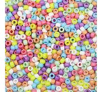 Tibaoffy Crafts Candy Colors Beads 6x9mm,Pony Beads Total About 1000pcs