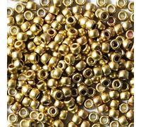 Tibaoffy Crafts Gold Beads 6x9mm,Pony Beads Total About 1000pcs