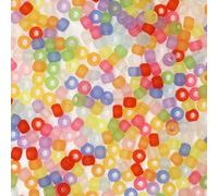 Tibaoffy Crafts Matte Multicolor Mix Beads 6x9mm,Pony Beads Total About 1000pcs