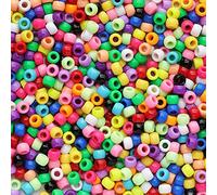 Tibaoffy Crafts Multicolor Mix Beads 6x9mm,Pony Beads Total About 1000pcs