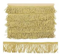 Tibaoffy Long 10 Yard Wide 45mm/1.8Inch Gold Fringe Tassel Ribbon Trim Lace Fringe Tassel Decorated Lace for DIY Craft Sewing Fabric, Crafts and Sewing（Gold）
