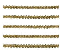 Tibaoffy Long 22 Yard Wide 8mm/0.31nch Centipede Ribbon Trim Lace Gimp Braid Decorated Lace for DIY Craft Sewing Fabric, Crafts and Sewing（Golden）