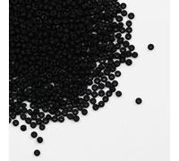 Tibaoffy Matte Black Beads Size 6/0 Crafts Glass Seed Beads 4mm for Jewelry Making (Total About 100g About 1200pcs)