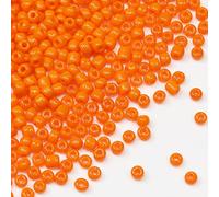 Tibaoffy Orange Beads Size 8/0 Crafts Glass Seed Beads 3mm for Jewelry Making (Total About 100gm About 3600pcs)