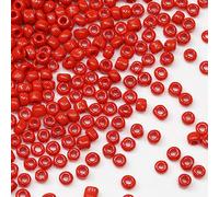 Tibaoffy Red Beads Size 8/0 Crafts Glass Seed Beads 3mm for Jewelry Making (Total About 100gm About 3600pcs)