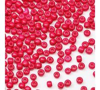 Tibaoffy Rose Beads Size 8/0 Crafts Glass Seed Beads 3mm for Jewelry Making (Total About 100gm About 3600pcs)