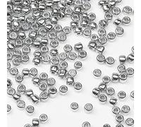 Tibaoffy Silver Beads Size 8/0 Crafts Glass Seed Beads 3mm for Jewelry Making (Total About 100g About 3600pcs)