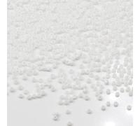 Tibaoffy Size 12/0 Crafts Glass Seed Beads 2mm White Beads for Jewelry Making (Total About 100g About 11000pcs)