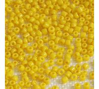 Tibaoffy Size 12/0 Crafts Glass Seed Beads 2mm Yellow Beads for Jewelry Making (Total About 100g About 11000pcs)