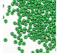 Tibaoffy Size 6/0 Crafts Glass Seed Beads 4mm Dark Green Beads for Jewelry Making (Total About 100g About 1200pcs)