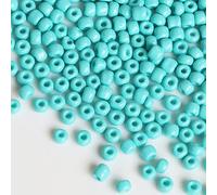 Tibaoffy Size 6/0 Crafts Glass Seed Beads 4mm Pine Green Beads for Jewelry Making (Total About 100g About 1200pcs)