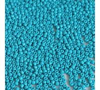 Tibaoffy Size 8/0 Crafts Glass Seed Beads 3mm Lake Blue Beads for Jewelry Making (Total About 100gm About 3600pcs)