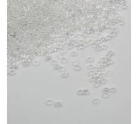 Tibaoffy Transparent Colorful Beads Size 8/0 Crafts Glass Seed Beads 3mm for Jewelry Making (Total About 100g About 3600pcs)