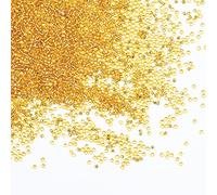 Tibaoffy Transparent Gold with Silver Lined Beads Size 12/0 Crafts Glass Seed Beads 2mm for Jewelry Making (Total About 100g About 11000pcs)