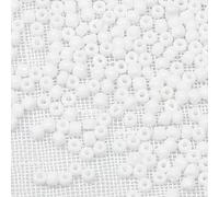 Tibaoffy White Beads Size 8/0 Crafts Glass Seed Beads 3mm for Jewelry Making (Total About 100gm About 3600pcs)