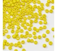 Tibaoffy Yellow Beads Size 8/0 Crafts Glass Seed Beads 3mm for Jewelry Making (Total About 100gm About 3600pcs)