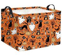 TIBAOLOVER Rectangular Baby Kids Storage Basket Boys for Home Kitchen Girls Cute Toy Storage Bin Organizer Shelf Book Room Decor(Halloween)