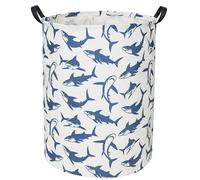 TIBAOLOVER Shark Kids Laundry Basket Baby Hamper Shark Toy Storage Bin for Boys Room Decor Baby Nursery Hamper Gift Baskets for Bedroom Bathroom(Blue Shark)