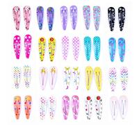 Tibapla Girls Hair Clips, 40 Pcs Colorful Small Hair Barrettes, Multiple Style Printed Hair Clips, Cute Candy Color Barrettes, 2 Inch Cartoon Little Hairpin for Toddlers Kids Girls