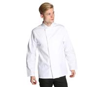 Tibard Long Sleeve Classic Chef Jacket (White, Medium (Chest 38-40"))
