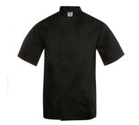 Tibard Short Sleeve Classic Chef Jacket (Black, Medium (Chest 38-40"))