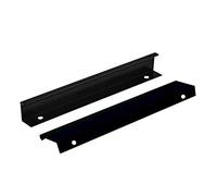 Tiberham Modern Style Finger Edge Pull, 2 Pack Heavy Duty Matte Black Door Handles, Concealed Finger Pull Handle for Home Kitchen Door Drawer Cabinet (255 mm Hole Centre)