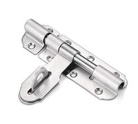 Tiberham Sliding Door Barrel Bolt Lock - 100mm Stainless Steel with Padlock Clasp - Heavy Duty Tower Latch Padbolt for Bathroom, Toilet, Garden Gate, Shed