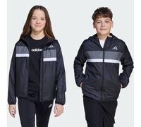 adidas Unisex Kids TIBERIO WINDBREAKER, black/grey four/white, 15-16 Years