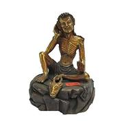 Tibet Buddhism temple Pure Bronze Copper Gild Arhat Milarepa Buddha Statue