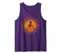 Tibet Monk Meditating Buddha Buddhism Tank Top, Men, Purple, XX-Large