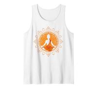 Tibet Monk Meditating Buddha Buddhism Tank Top, Men, White, X-Large
