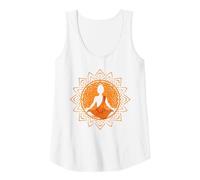 Tibet Monk Meditating Buddha Buddhism Tank Top, Women, White, Large